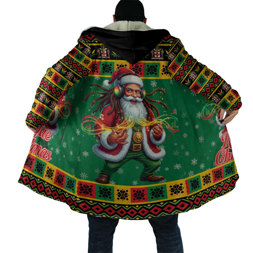 Jamaica Christmas Cloak Reggae Santa with Dreadlocks Design - Wonder Print Shop