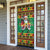 Jamaica Christmas Door Cover Reggae Santa with Dreadlocks Design - Wonder Print Shop