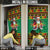 Jamaica Christmas Door Cover Reggae Santa with Dreadlocks Design - Wonder Print Shop