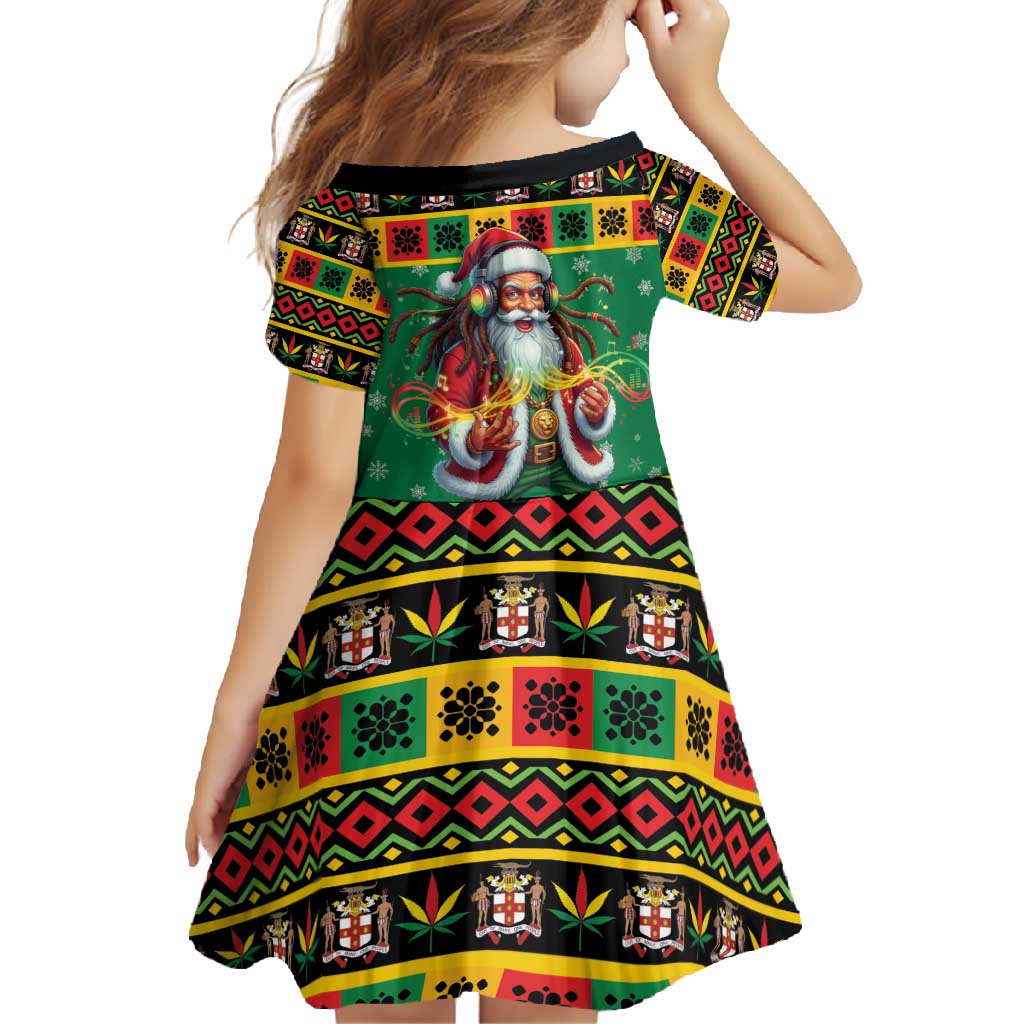 Jamaica Christmas Family Matching Tank Maxi Dress and Hawaiian Shirt Reggae Santa with Dreadlocks Design - Wonder Print Shop