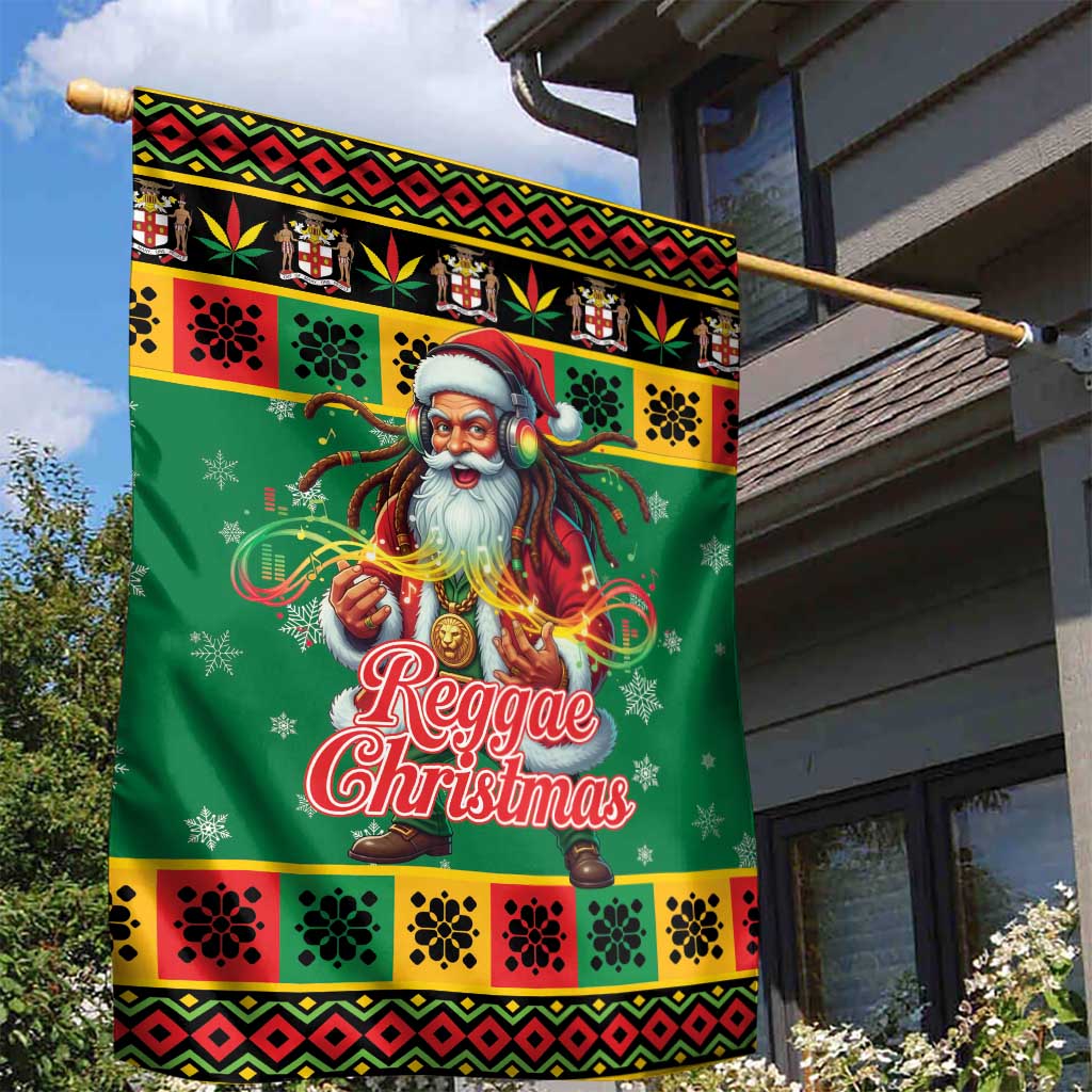 Jamaica Christmas Garden Flag Reggae Santa with Dreadlocks Design - Wonder Print Shop