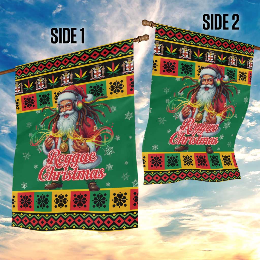 Jamaica Christmas Garden Flag Reggae Santa with Dreadlocks Design - Wonder Print Shop