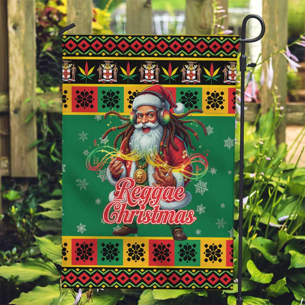 Jamaica Christmas Garden Flag Reggae Santa with Dreadlocks Design - Wonder Print Shop