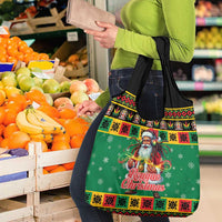 Jamaica Christmas Grocery Bag Reggae Santa with Dreadlocks Design - Wonder Print Shop