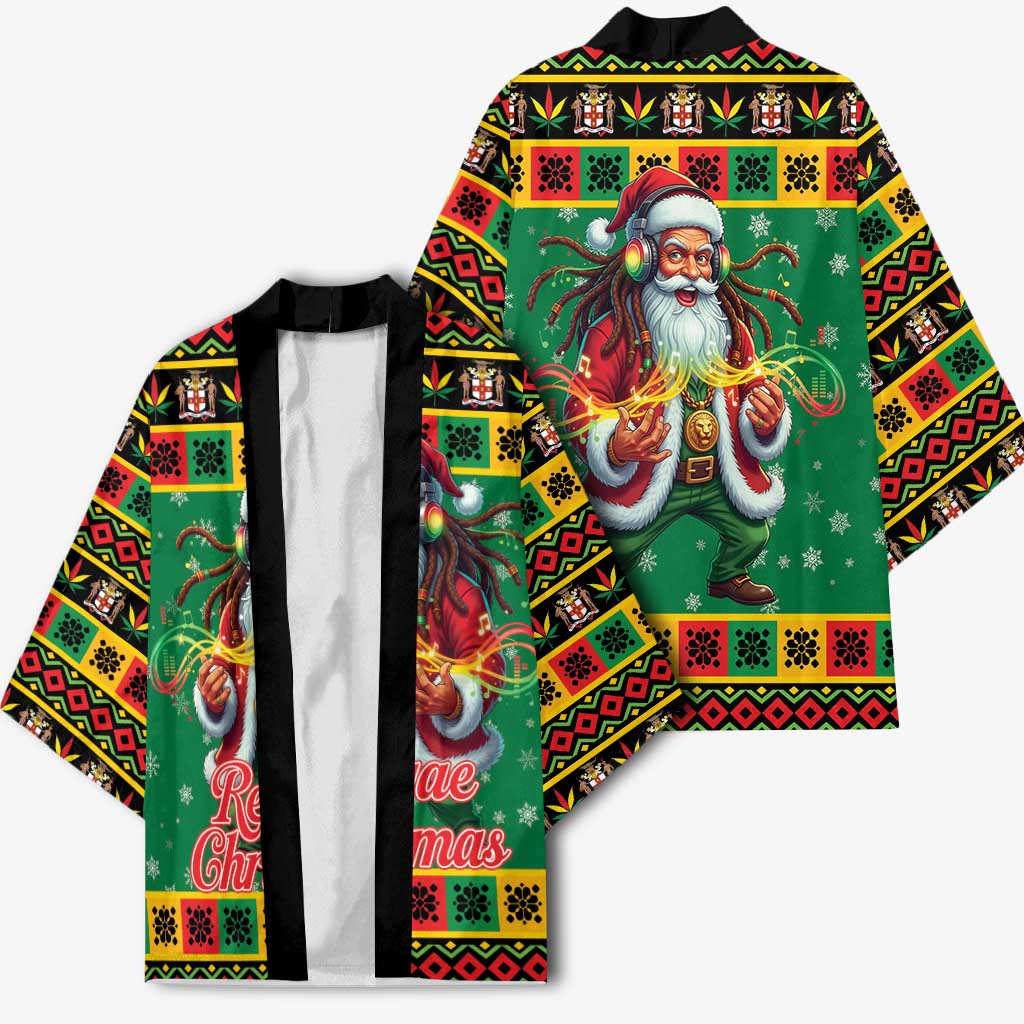 Jamaica Christmas Kimono Reggae Santa with Dreadlocks Design - Wonder Print Shop