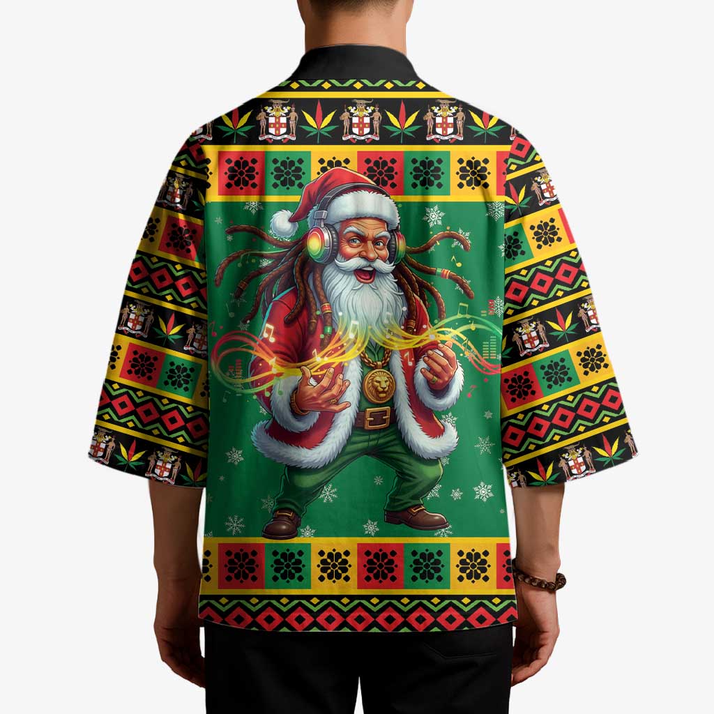 Jamaica Christmas Kimono Reggae Santa with Dreadlocks Design - Wonder Print Shop