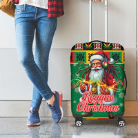 Jamaica Christmas Luggage Cover Reggae Santa with Dreadlocks Design - Wonder Print Shop