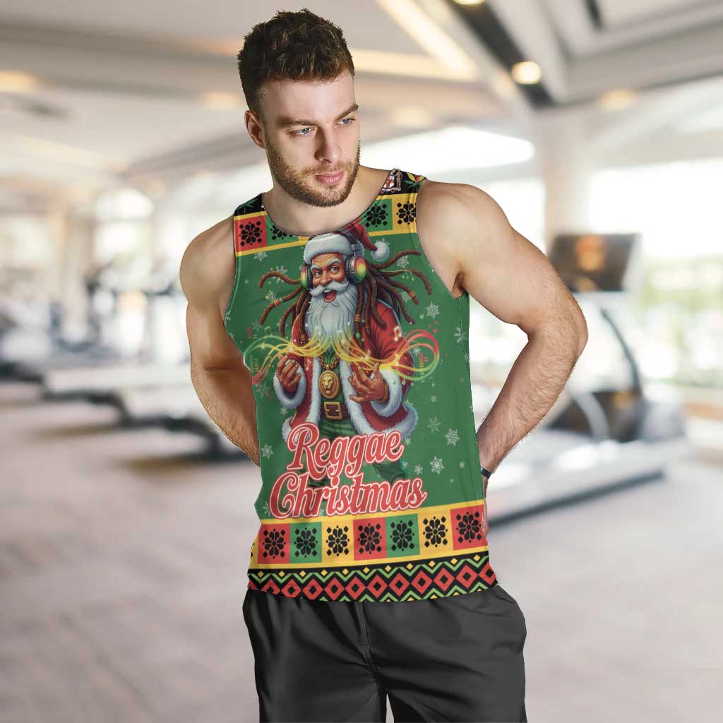Jamaica Christmas Men Tank Top Reggae Santa with Dreadlocks Design - Wonder Print Shop