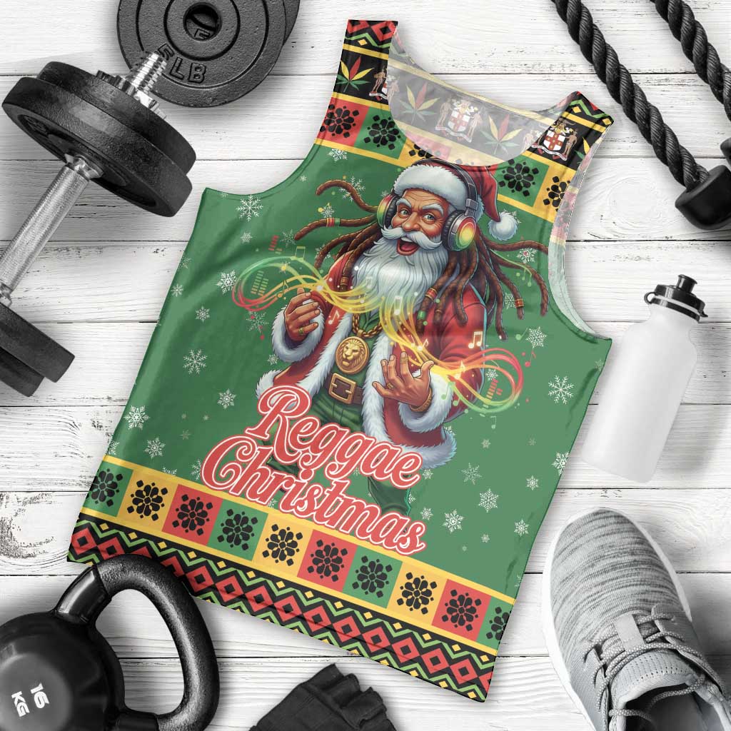 Jamaica Christmas Men Tank Top Reggae Santa with Dreadlocks Design - Wonder Print Shop