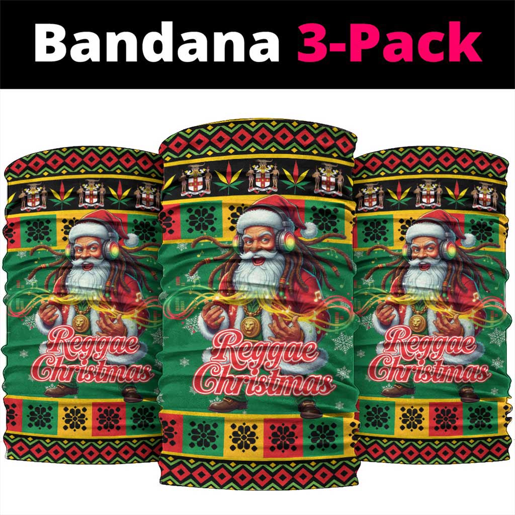 Jamaica Christmas Neck Gaiter Reggae Santa with Dreadlocks Design - Wonder Print Shop