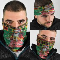 Jamaica Christmas Neck Gaiter Reggae Santa with Dreadlocks Design - Wonder Print Shop
