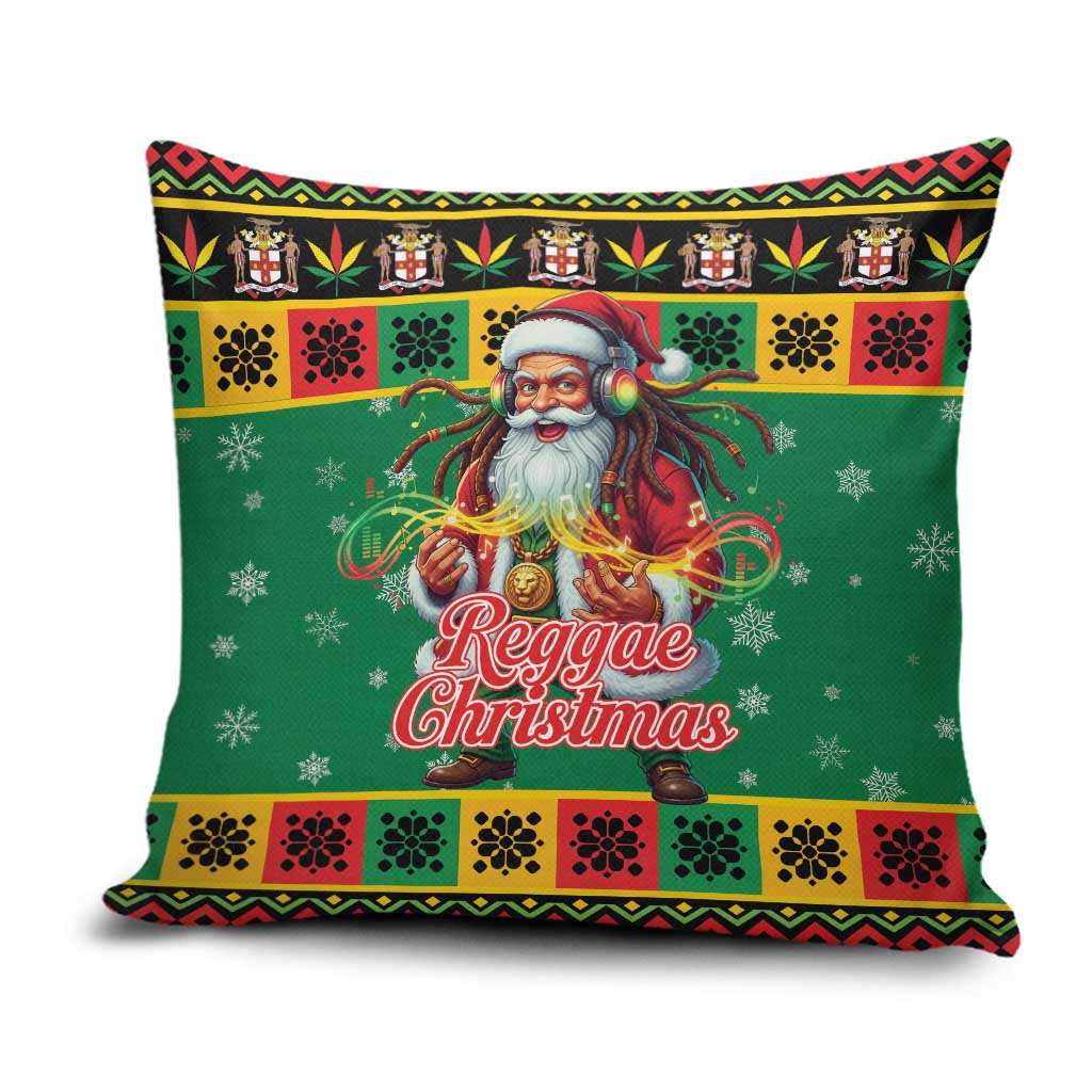 Jamaica Christmas Pillow Cover Reggae Santa with Dreadlocks Design - Wonder Print Shop