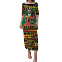 Jamaica Christmas Puletasi Reggae Santa with Dreadlocks Design - Wonder Print Shop