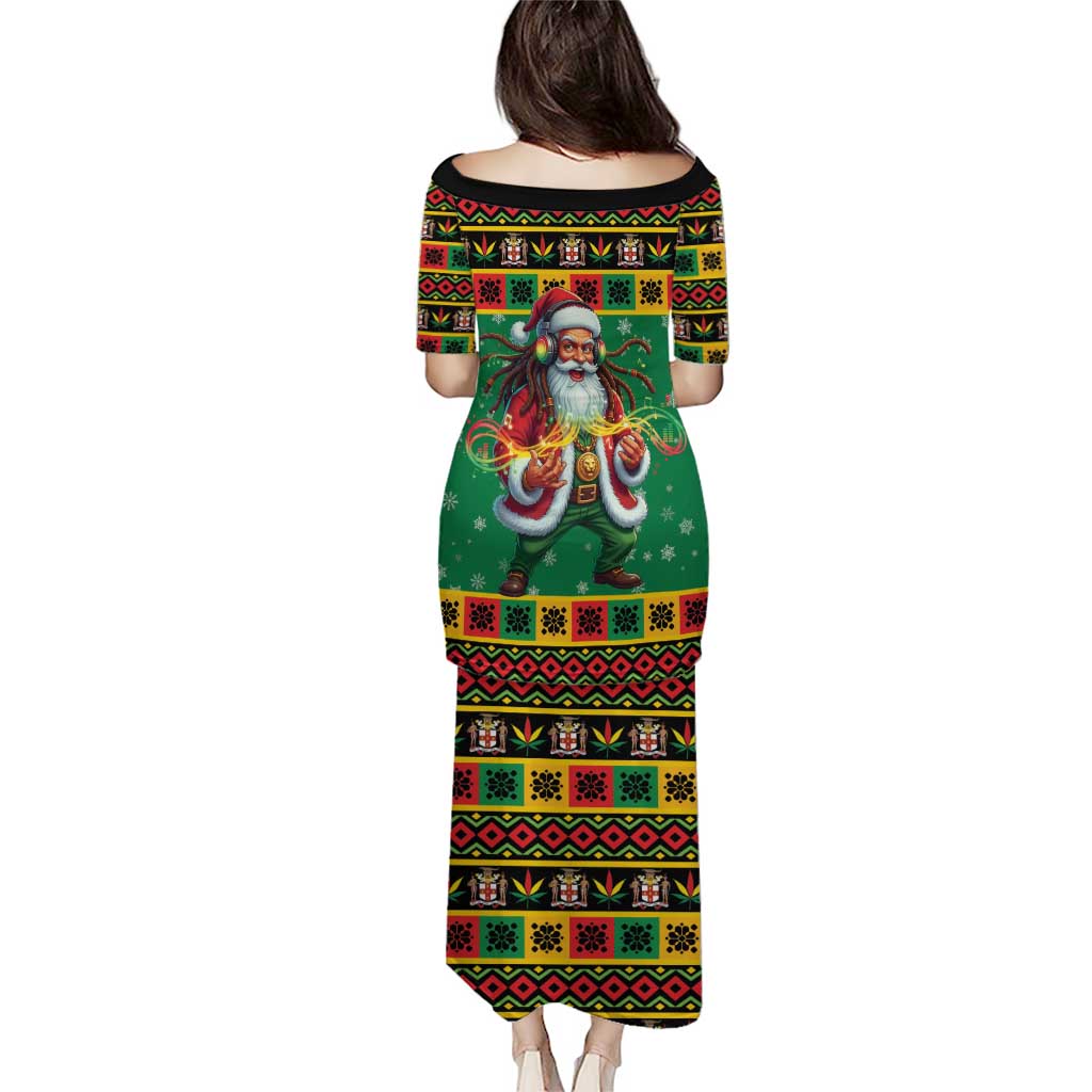 Jamaica Christmas Puletasi Reggae Santa with Dreadlocks Design - Wonder Print Shop
