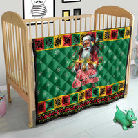 Jamaica Christmas Quilt Reggae Santa with Dreadlocks Design - Wonder Print Shop
