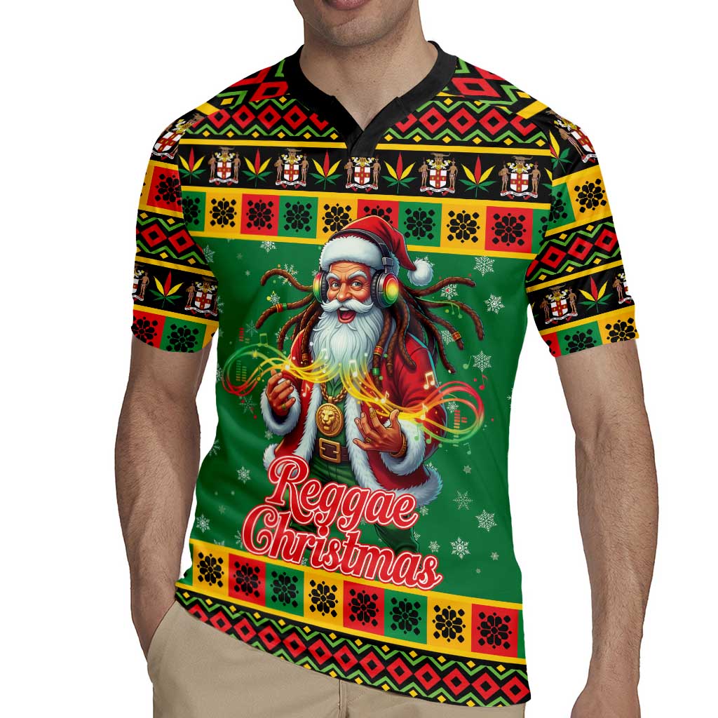Jamaica Christmas Rugby Jersey Reggae Santa with Dreadlocks Design - Wonder Print Shop