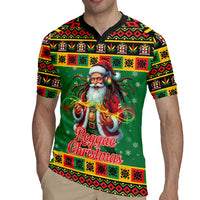 Jamaica Christmas Rugby Jersey Reggae Santa with Dreadlocks Design - Wonder Print Shop