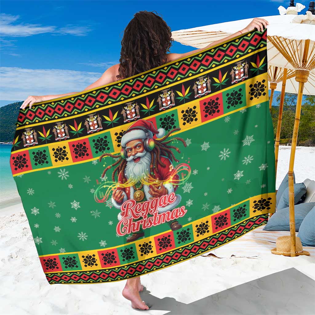 Jamaica Christmas Sarong Reggae Santa with Dreadlocks Design - Wonder Print Shop