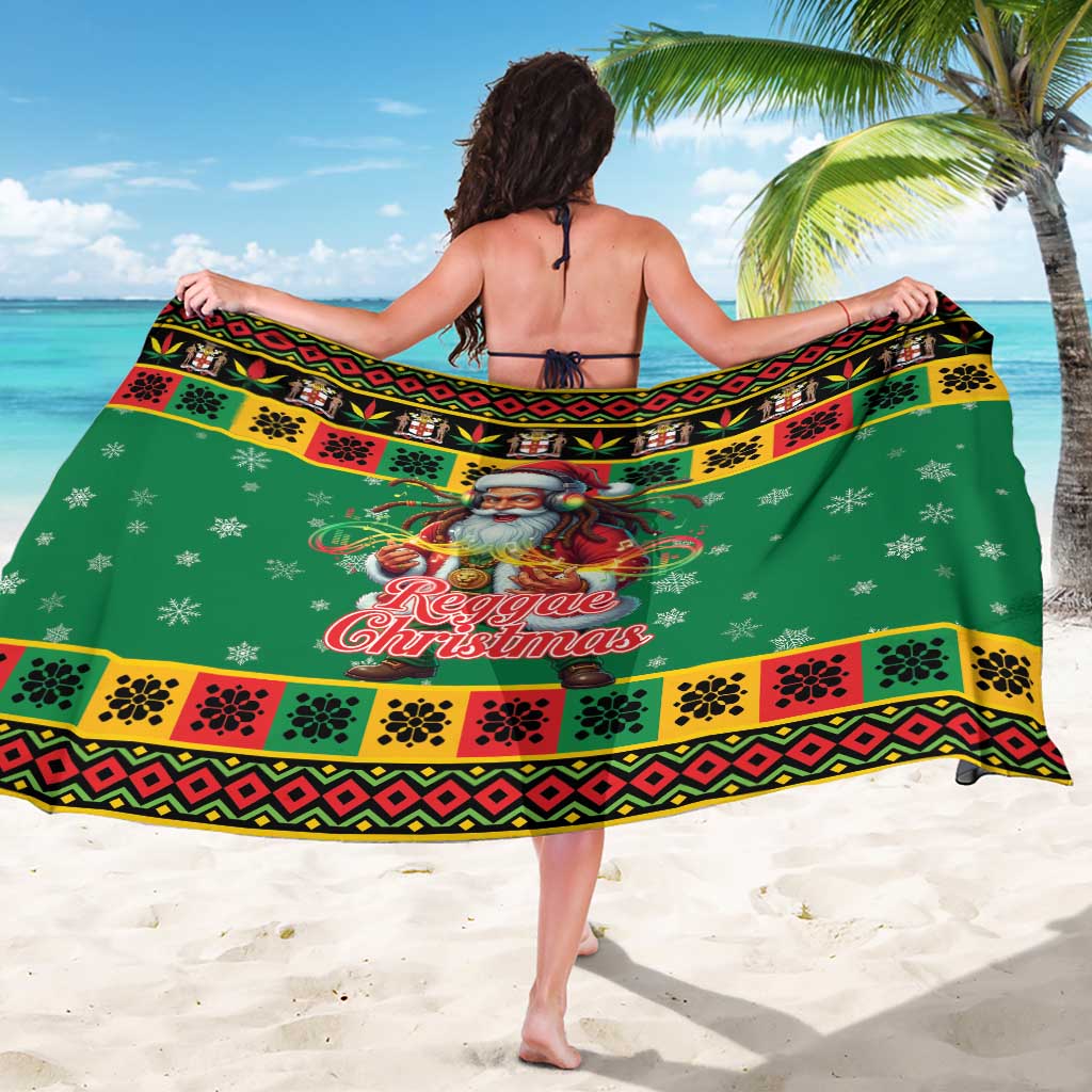 Jamaica Christmas Sarong Reggae Santa with Dreadlocks Design - Wonder Print Shop