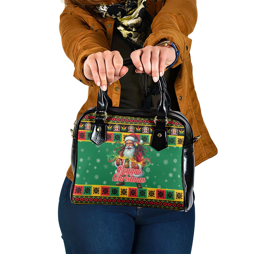 Jamaica Christmas Shoulder Handbag Reggae Santa with Dreadlocks Design - Wonder Print Shop