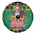 Jamaica Christmas Spare Tire Cover Reggae Santa with Dreadlocks Design - Wonder Print Shop