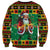 Jamaica Christmas Sweatshirt Reggae Santa with Dreadlocks Design - Wonder Print Shop