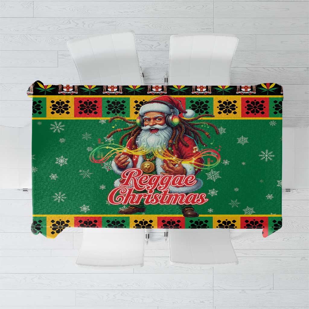Jamaica Christmas Tablecloth Reggae Santa with Dreadlocks Design - Wonder Print Shop