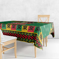 Jamaica Christmas Tablecloth Reggae Santa with Dreadlocks Design - Wonder Print Shop