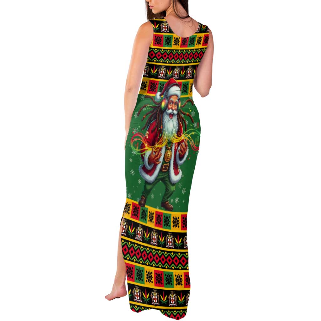 Jamaica Christmas Tank Maxi Dress Reggae Santa with Dreadlocks Design - Wonder Print Shop