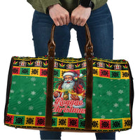 Jamaica Christmas Travel Bag Reggae Santa with Dreadlocks Design - Wonder Print Shop