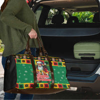 Jamaica Christmas Travel Bag Reggae Santa with Dreadlocks Design - Wonder Print Shop