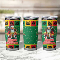 Jamaica Christmas Tumbler Cup Reggae Santa with Dreadlocks Design - Wonder Print Shop