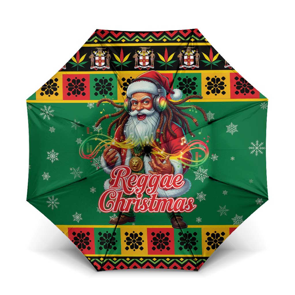 Jamaica Christmas Umbrella Reggae Santa with Dreadlocks Design - Wonder Print Shop