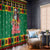 Jamaica Christmas Window Curtain Reggae Santa with Dreadlocks Design - Wonder Print Shop