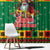 Jamaica Christmas Window Curtain Reggae Santa with Dreadlocks Design - Wonder Print Shop