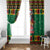 Jamaica Christmas Window Curtain Reggae Santa with Dreadlocks Design - Wonder Print Shop