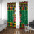 Jamaica Christmas Window Curtain Reggae Santa with Dreadlocks Design - Wonder Print Shop