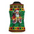 Jamaica Christmas Women Sleeveless Polo Shirt Reggae Santa with Dreadlocks Design - Wonder Print Shop