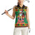 Jamaica Christmas Women Sleeveless Polo Shirt Reggae Santa with Dreadlocks Design - Wonder Print Shop