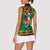Jamaica Christmas Women Sleeveless Polo Shirt Reggae Santa with Dreadlocks Design - Wonder Print Shop