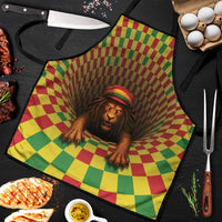 Jamaica Reggae Lion Apron Reggae Optical 3D Illusion - Wonder Print Shop