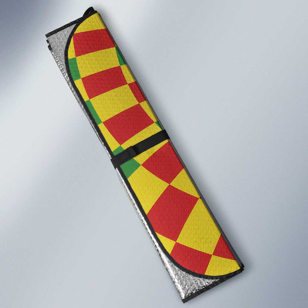 Jamaica Reggae Lion Auto Sun Shade Reggae Optical 3D Illusion - Wonder Print Shop