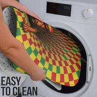 Jamaica Reggae Lion Bathroom Set Reggae Optical 3D Illusion - Wonder Print Shop