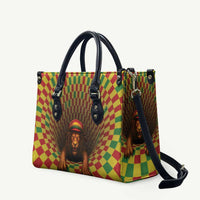 Jamaica Reggae Lion Leather Bag Reggae Optical 3D Illusion - Wonder Print Shop