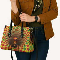 Jamaica Reggae Lion Leather Bag Reggae Optical 3D Illusion - Wonder Print Shop