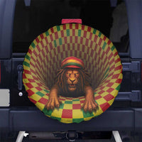 Jamaica Reggae Lion Spare Tire Cover Reggae Optical 3D Illusion - Wonder Print Shop