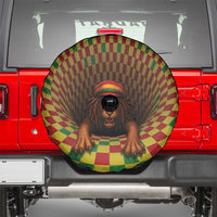 Jamaica Reggae Lion Spare Tire Cover Reggae Optical 3D Illusion - Wonder Print Shop