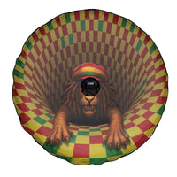 Jamaica Reggae Lion Spare Tire Cover Reggae Optical 3D Illusion - Wonder Print Shop