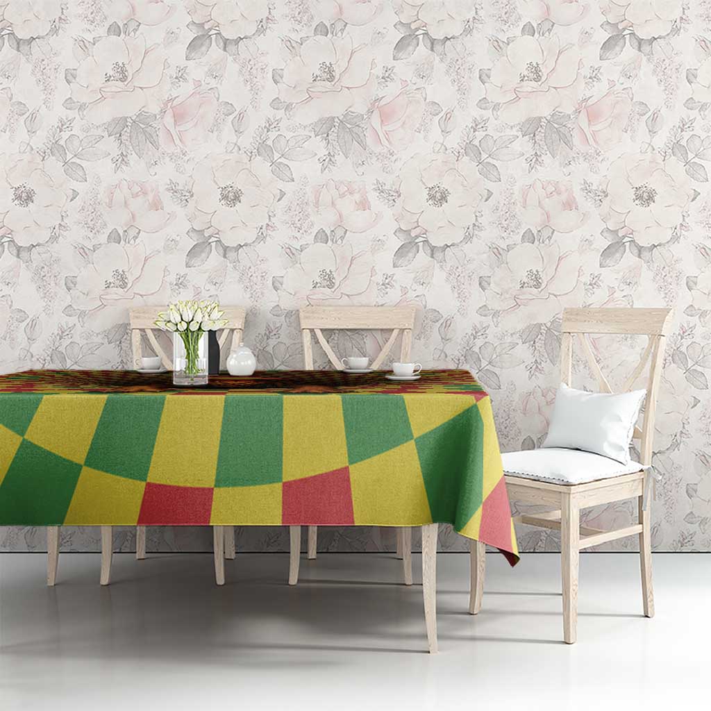 Jamaica Reggae Lion Tablecloth Reggae Optical 3D Illusion - Wonder Print Shop