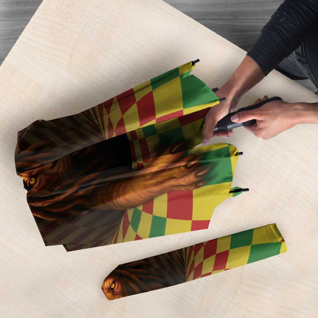 Jamaica Reggae Lion Umbrella Reggae Optical 3D Illusion - Wonder Print Shop